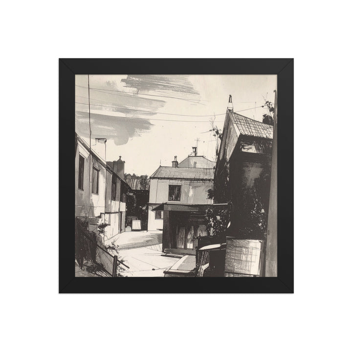 urban street scene wall art minimalist design