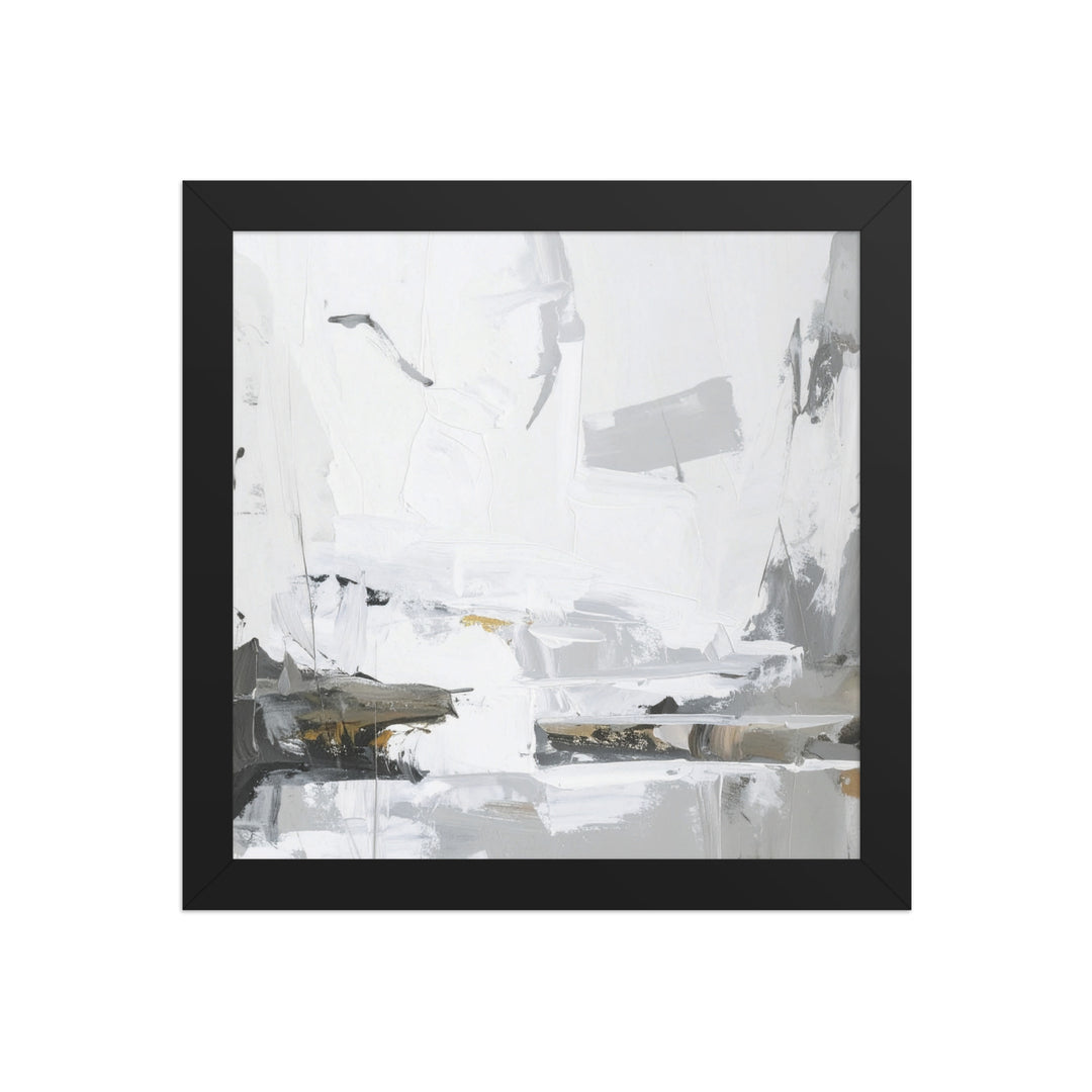 grey white minimalist wall art framed poster