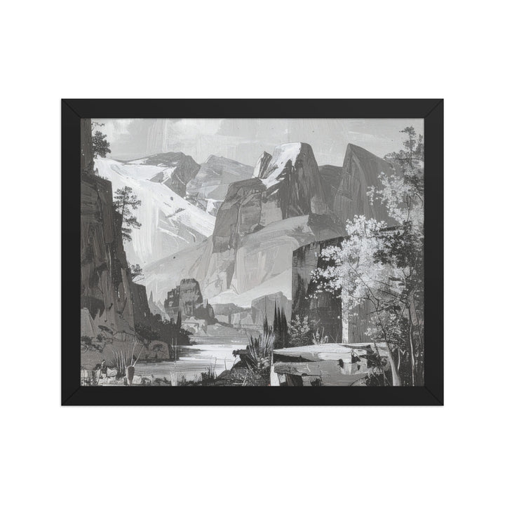 dramatic mountain rock formation wall art print
