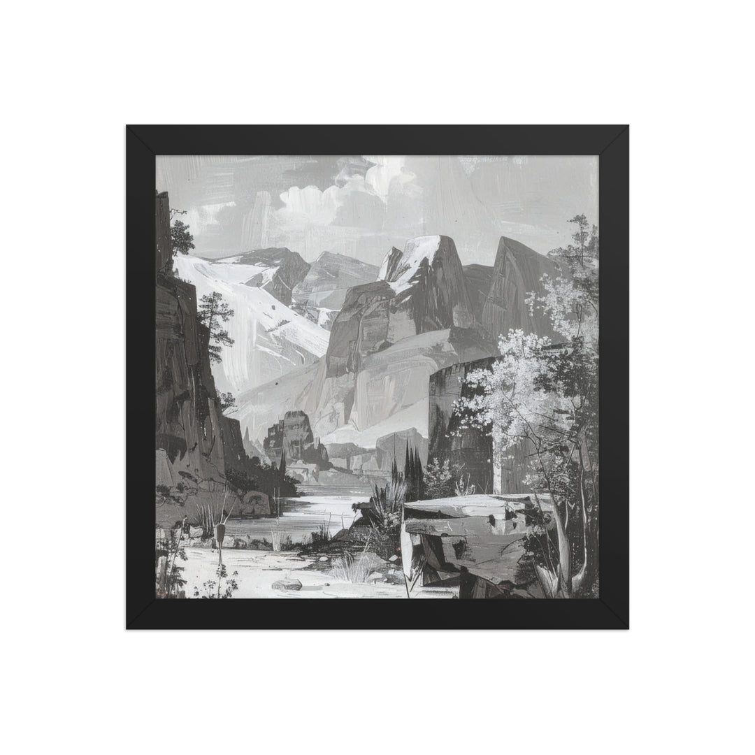 black and white nature landscape wall decor