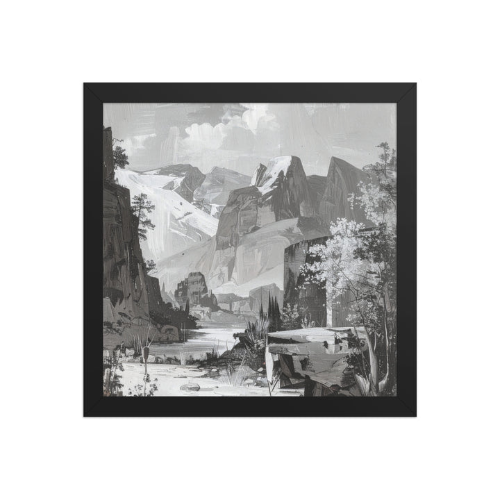 black and white nature landscape wall decor