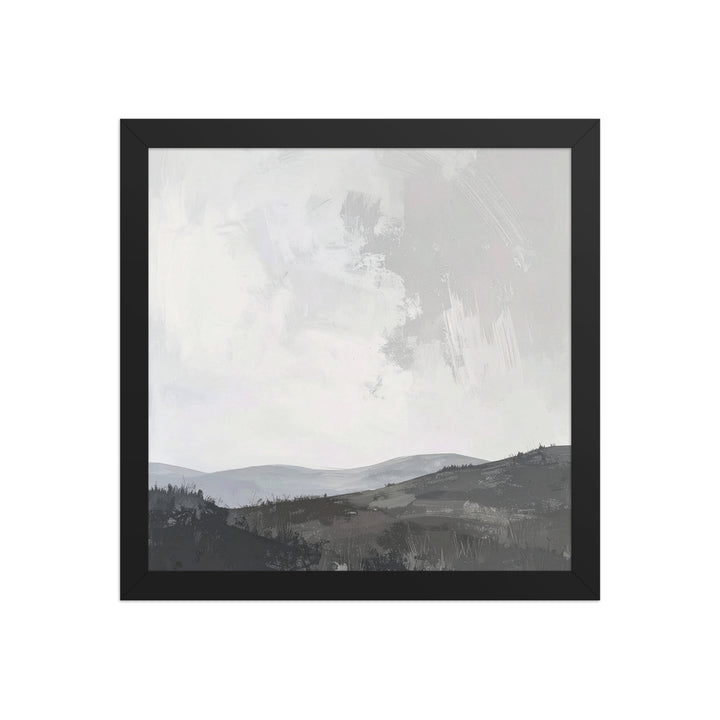 Neutral hills wall art abstract sky landscape
