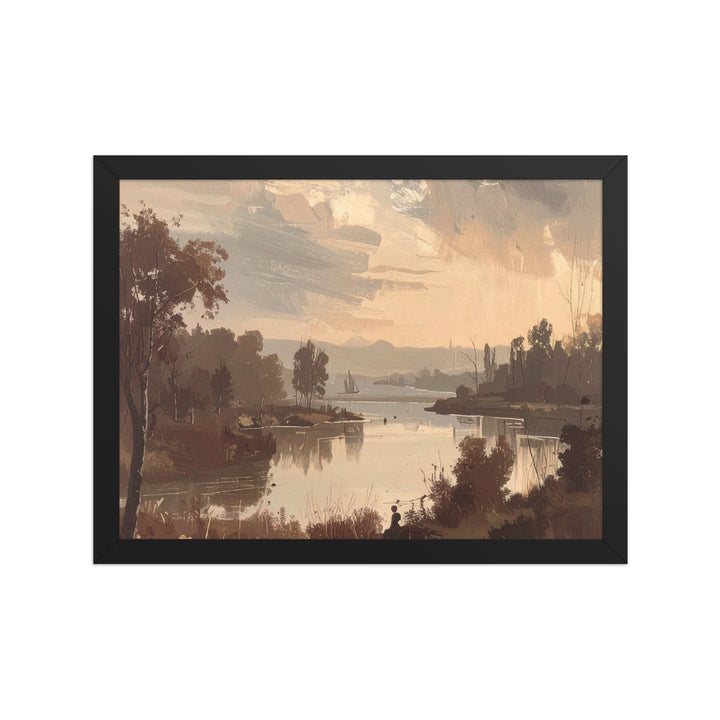 sunset lake wall art