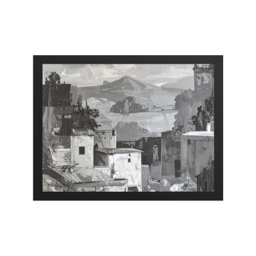 black and white landscape