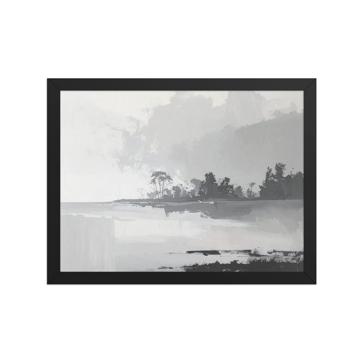 black and white lake wall art minimalist interior decor