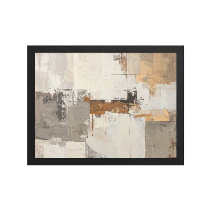 contemporary beige brown wall art framed poster