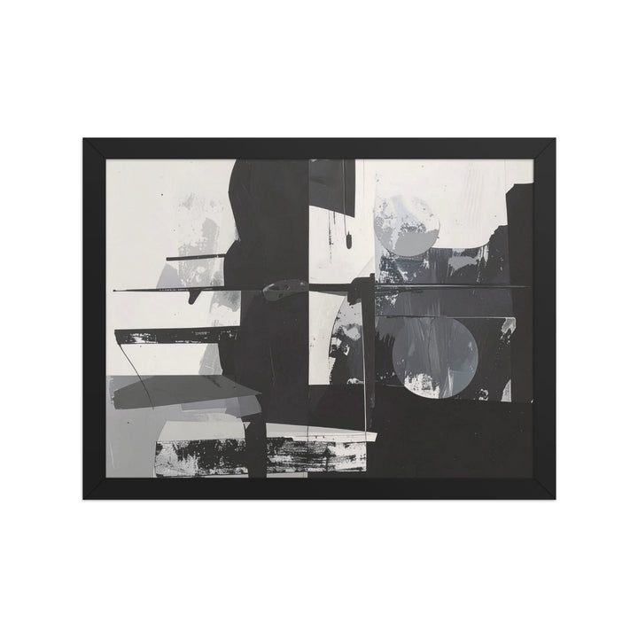 black and white geometric poster modern abstract wall decor