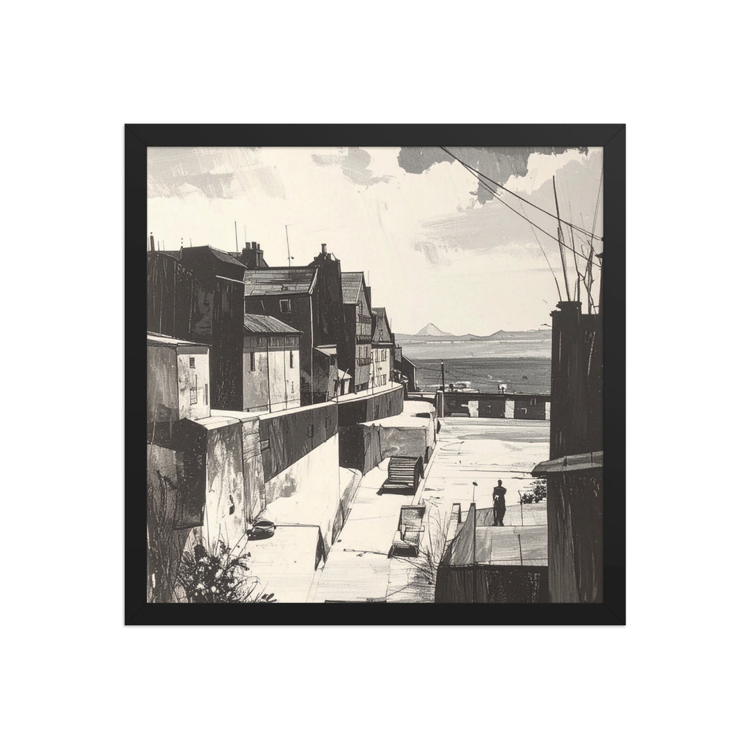 coastal cityscape wall art