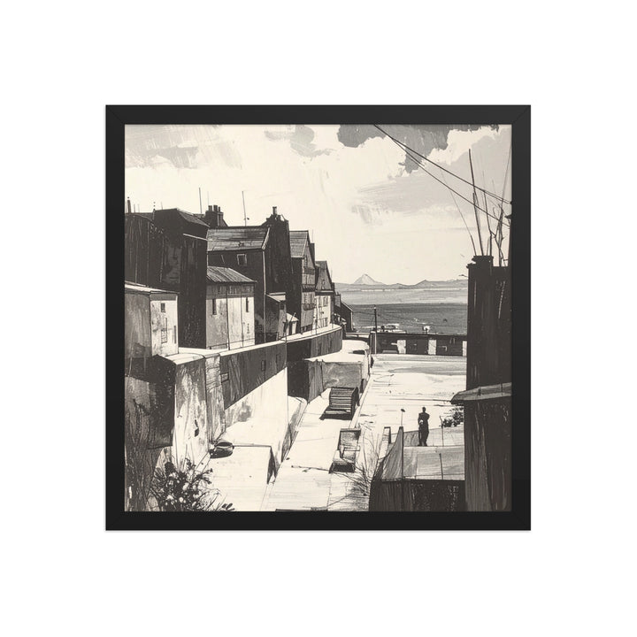 coastal cityscape wall art
