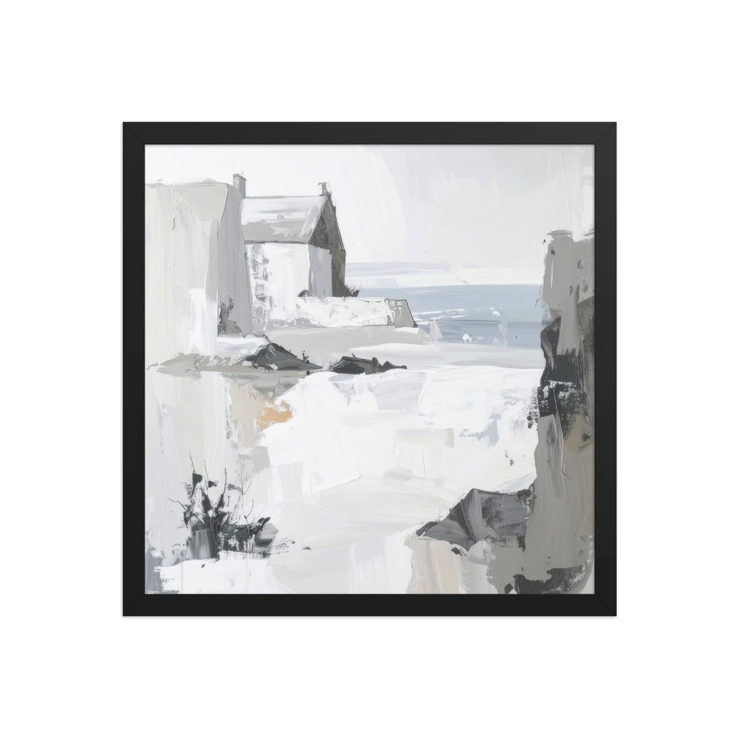 monochrome urban wall art street scene poster