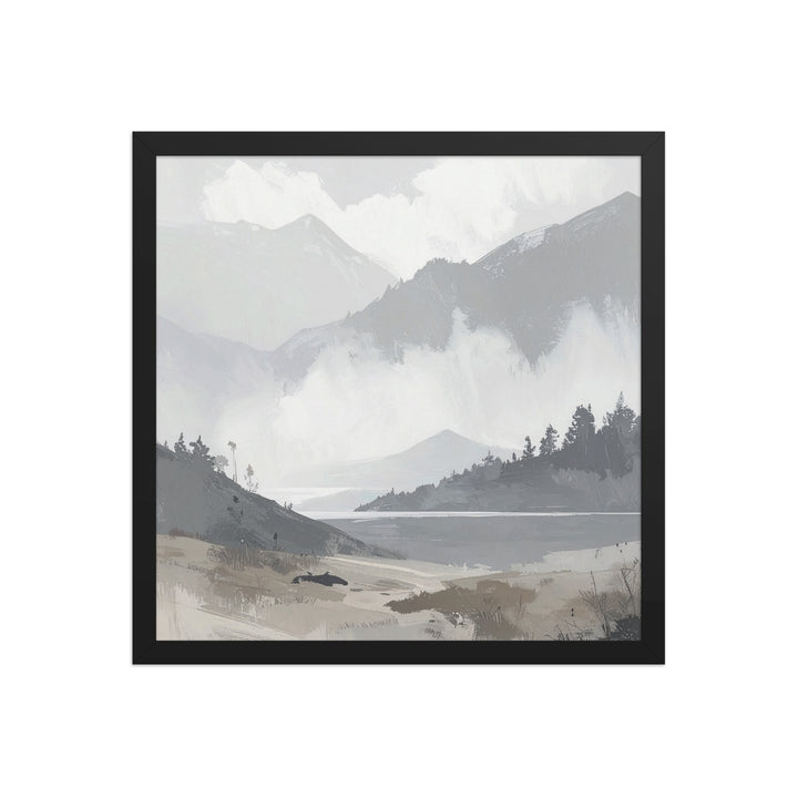 Nature wall art mountain lake calm scenery