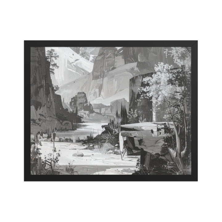nature wall art mountain scene minimalist decor