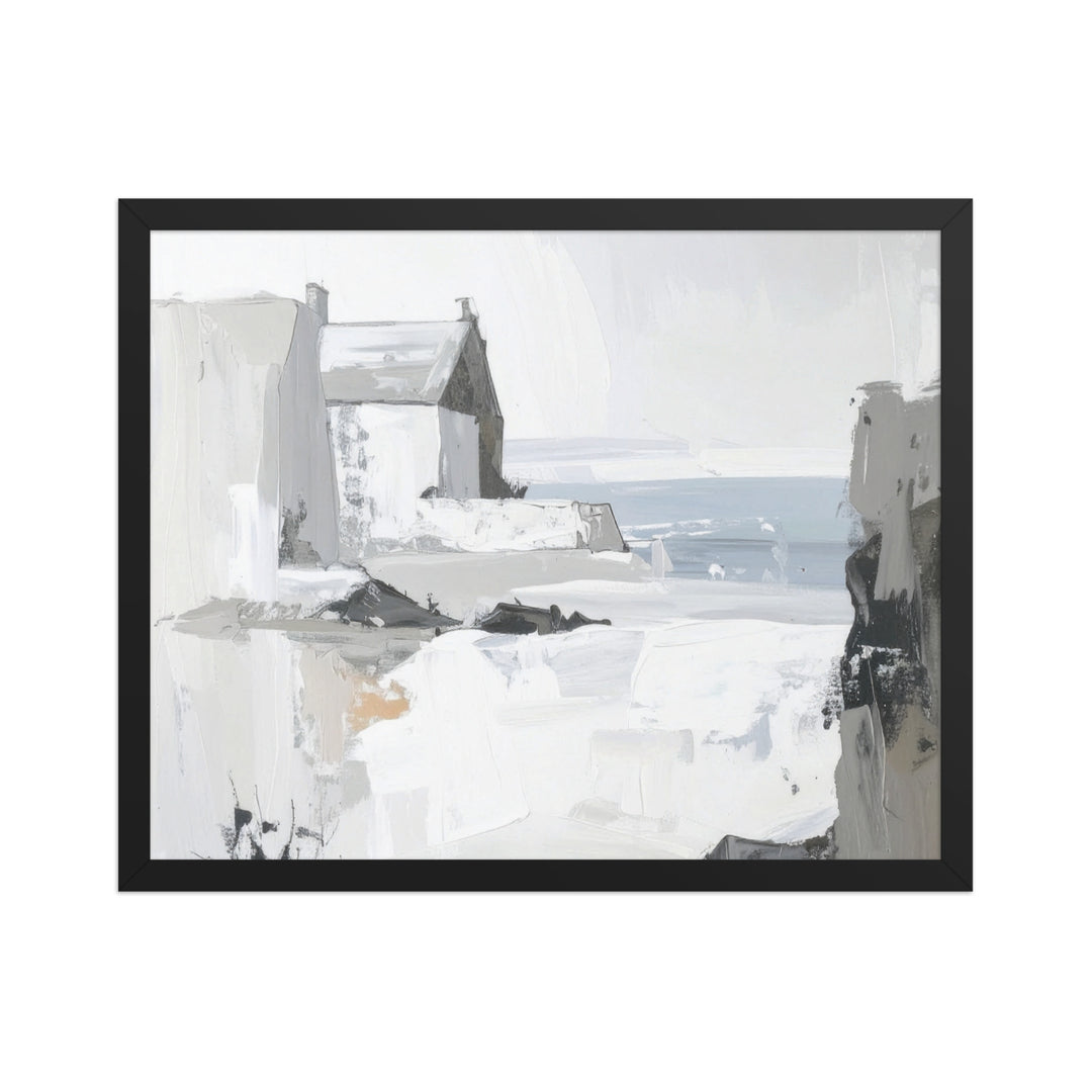 black white city drawing wall art minimalist decor