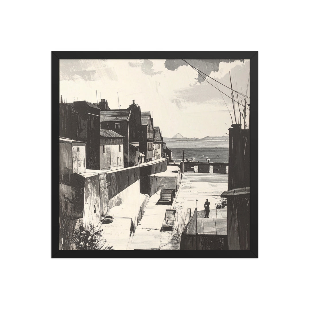 black and white coastal wall art