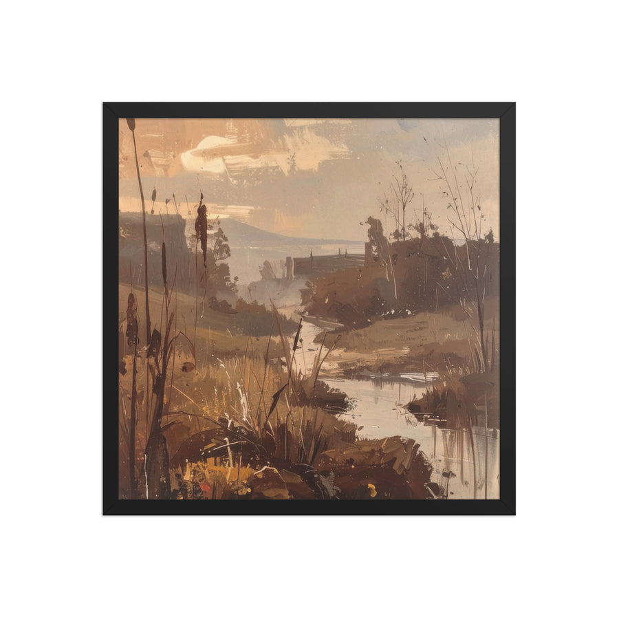 sunset landscape wall art print river framed