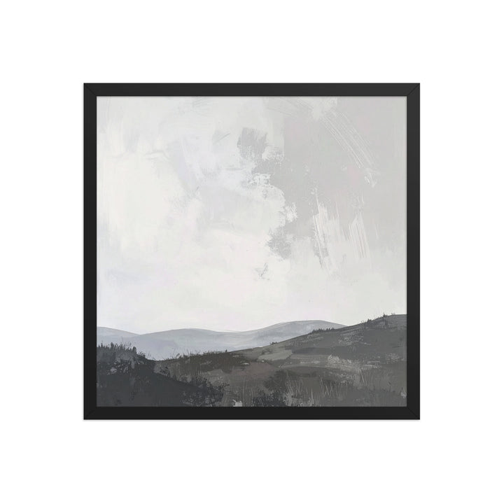 Minimalist landscape wall art neutral hills print