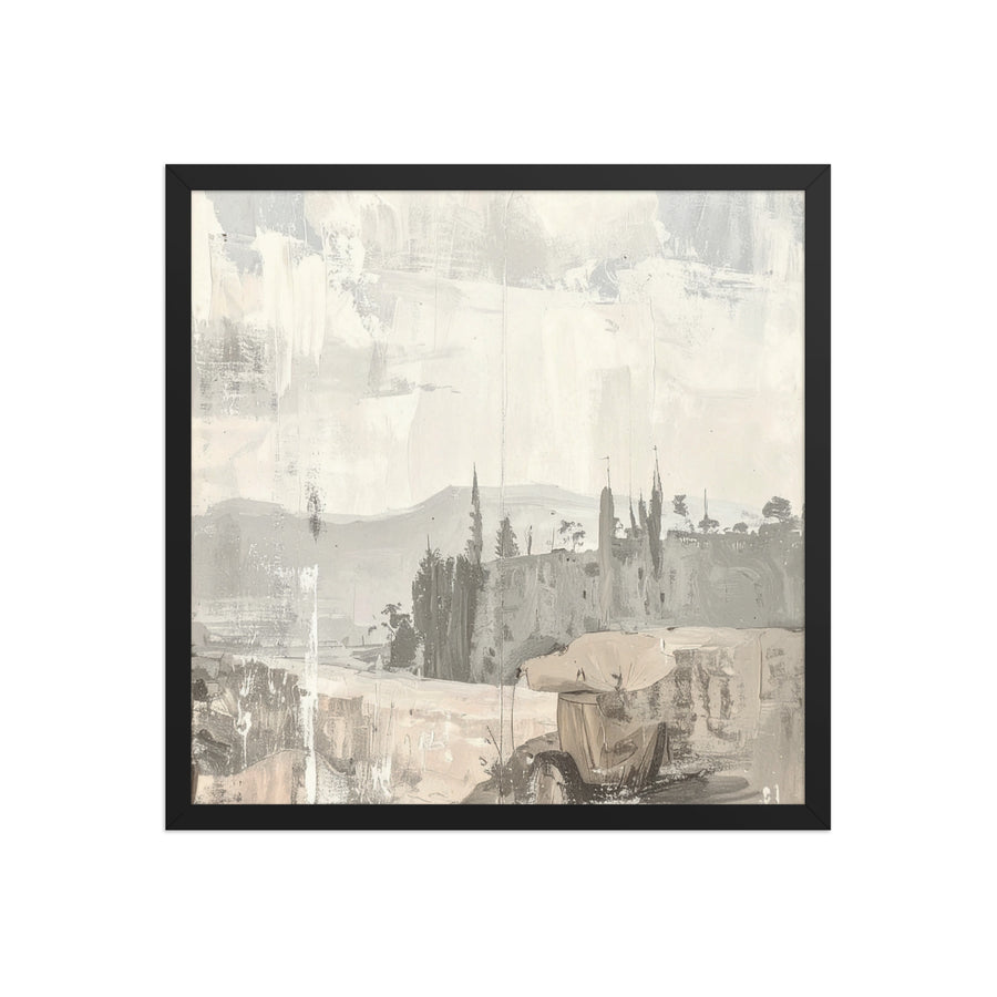 Village landscape wall art European countryside print