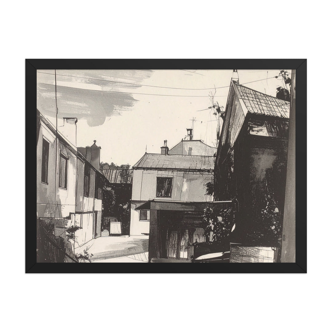 contemporary urban sketch wall art print