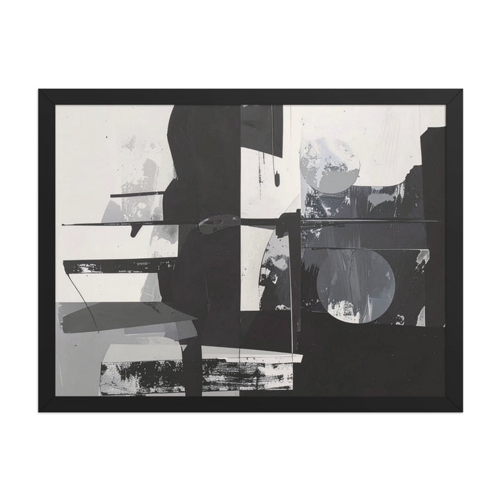 black and white geometric poster modern abstract wall decor