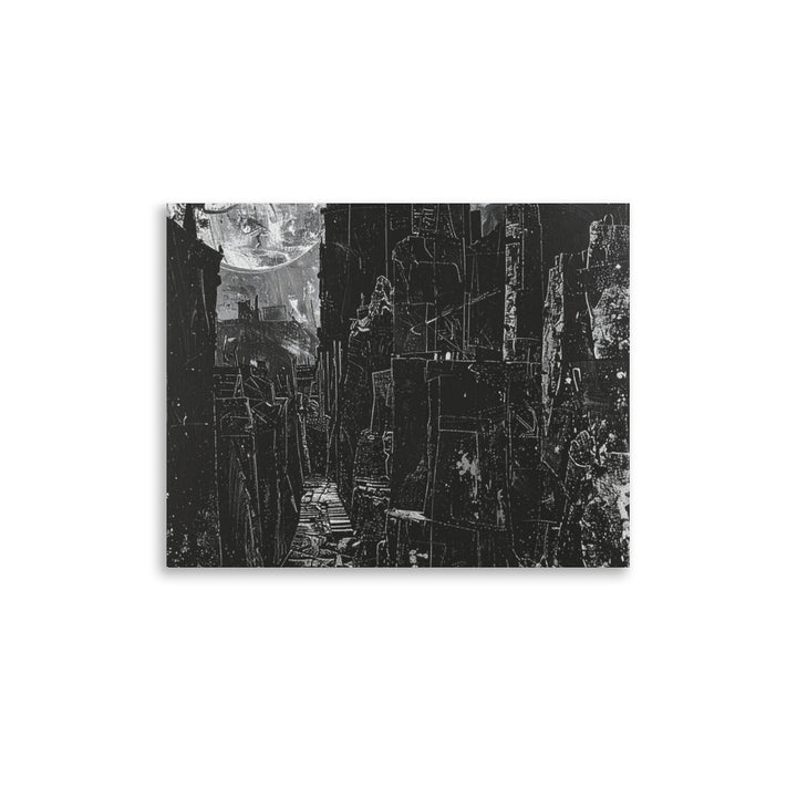 dark urban wall art poster night city scene