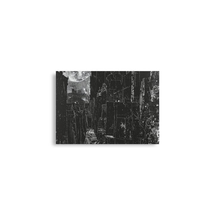 black and white urban wall art city poster